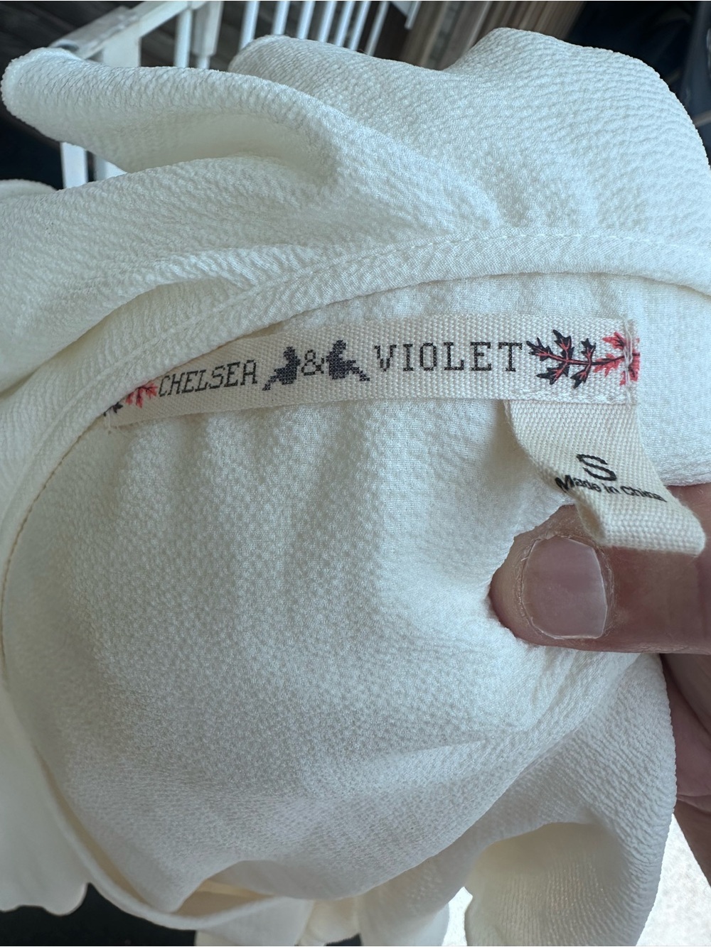 Chelsea & Violet White Ruffled Lace-Up Maxi Dress - Picture 7 of 7